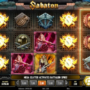 Image representing the ultimate guide to Sabaton Slot - an electrifying Play'n GO creation. Discover the Sabaton demo, online gameplay, and exciting bonuses. Dive into the world of Sabaton Slot and experience the adrenaline rush of free play. Explore the captivating features, generous bonuses, and Sabaton's power metal soundtrack. Unleash the power of Sabaton Slot and read our expert review for insights into the Sabaton play experience, RTP, and more.